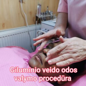 Giluminio veido odos valymo procedūra 60min